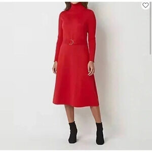 Maia Long Sleeve Midi Sweater Dress